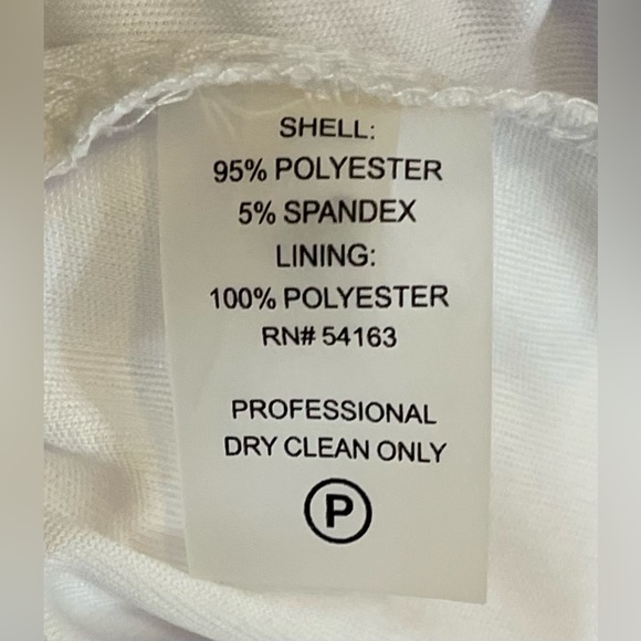 CALVIN KLEIN- NWT, Sz 6 Sleeveless, Solid White Dress With Textured Pattern - Picture 9 of 12